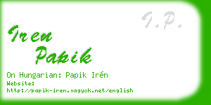 iren papik business card
